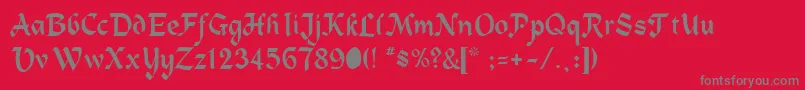 HeidelbergRegular-Schriftart – Graue Schriften auf rotem Hintergrund
