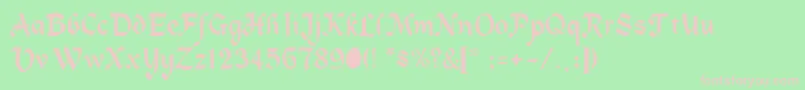 HeidelbergRegular-fontti – vaaleanpunaiset fontit vihreällä taustalla