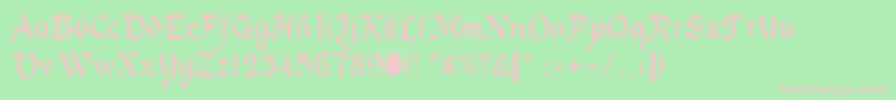 HeidelbergRegular Font – Pink Fonts on Green Background