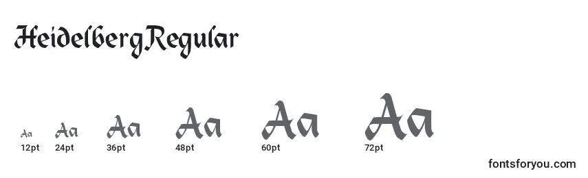 HeidelbergRegular Font Sizes