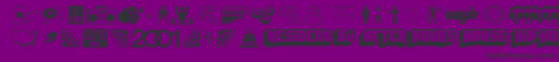 DeejaySupreme Font – Black Fonts on Purple Background