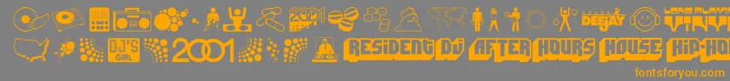 DeejaySupreme Font – Orange Fonts on Gray Background