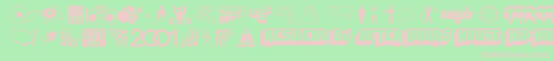 DeejaySupreme Font – Pink Fonts on Green Background