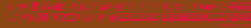 DeejaySupreme Font – Red Fonts on Brown Background