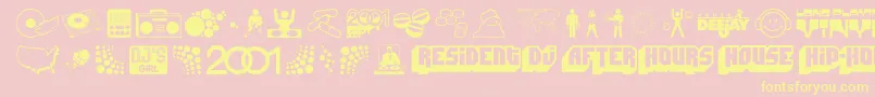 DeejaySupreme Font – Yellow Fonts on Pink Background