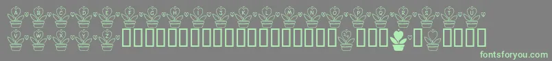 FlLovePlant Font – Green Fonts on Gray Background