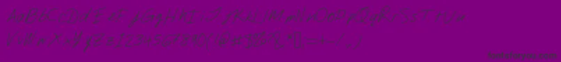 Djsslantserif-Schriftart – Schwarze Schriften auf violettem Hintergrund