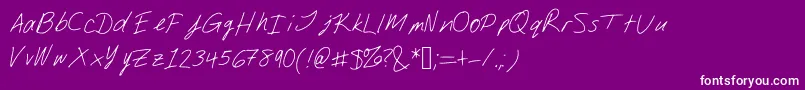 Djsslantserif Font – White Fonts on Purple Background