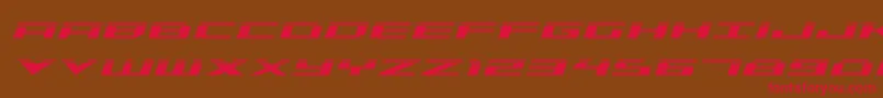 Triremelaserital-Schriftart – Rote Schriften auf braunem Hintergrund