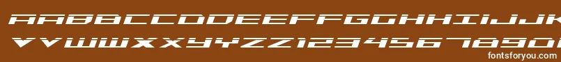 フォントTriremelaserital – 茶色の背景に白い文字