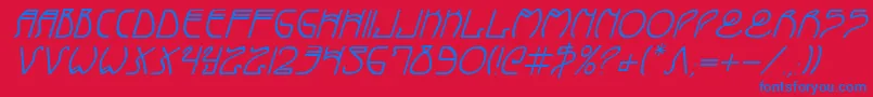 fuente CoyoteDecoItalic – Fuentes Azules Sobre Fondo Rojo