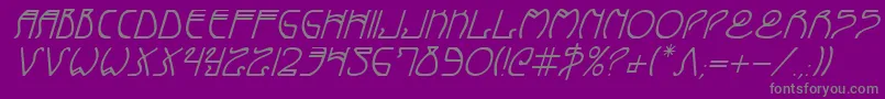 CoyoteDecoItalic Font – Gray Fonts on Purple Background