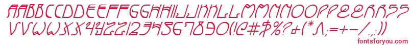 Czcionka CoyoteDecoItalic – czerwone czcionki