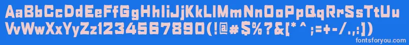 H0bbyOfNight Font – Pink Fonts on Blue Background