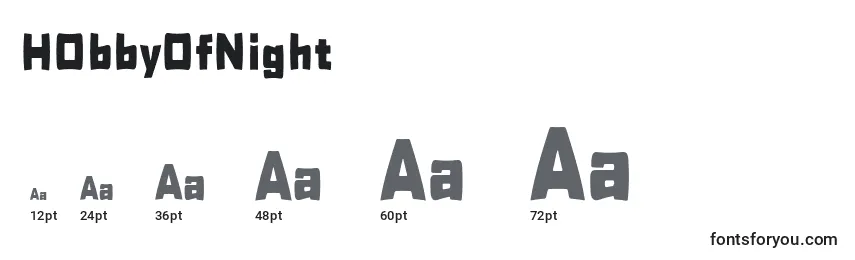 H0bbyOfNight Font Sizes