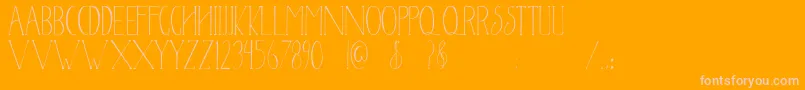 Newyear2017 Font – Pink Fonts on Orange Background