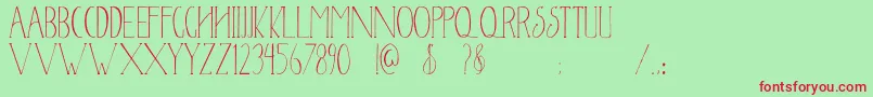 Newyear2017 Font – Red Fonts on Green Background