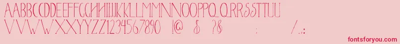 Newyear2017 Font – Red Fonts on Pink Background