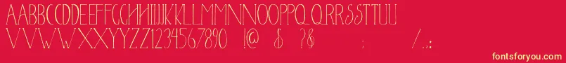 Newyear2017 Font – Yellow Fonts on Red Background