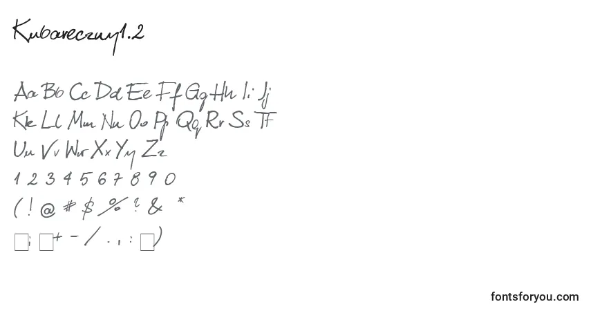 Schriftart Kubareczny1.2 – Alphabet, Zahlen, spezielle Symbole