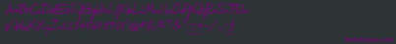 Kubareczny1.2 Font – Purple Fonts on Black Background