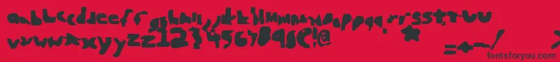 Blunted Font – Black Fonts on Red Background