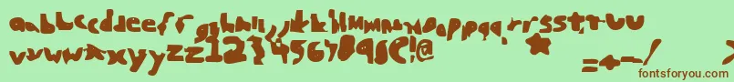 fuente Blunted – Fuentes Marrones Sobre Fondo Verde