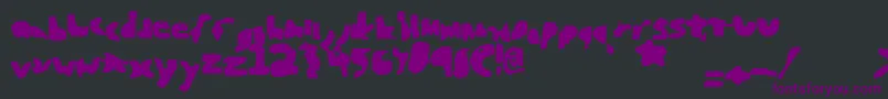 Blunted Font – Purple Fonts on Black Background