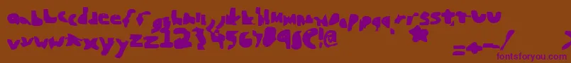 Blunted Font – Purple Fonts on Brown Background