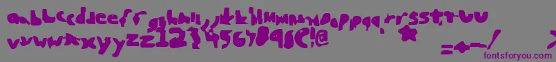 Blunted Font – Purple Fonts on Gray Background