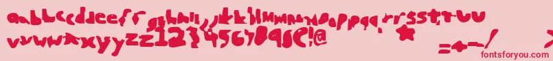 Blunted Font – Red Fonts on Pink Background