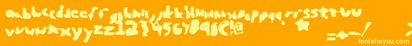 Blunted Font – Yellow Fonts on Orange Background