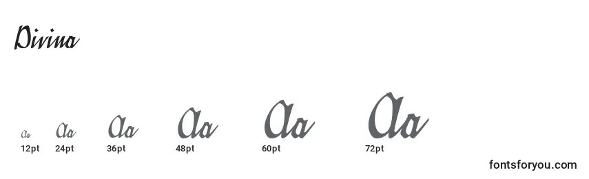 Divina Font Sizes