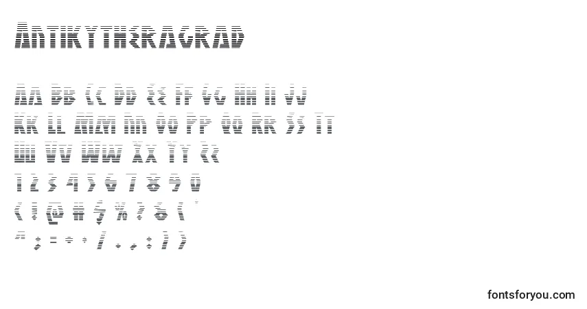 Schriftart Antikytheragrad – Alphabet, Zahlen, spezielle Symbole