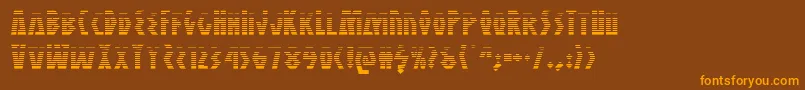 Antikytheragrad Font – Orange Fonts on Brown Background