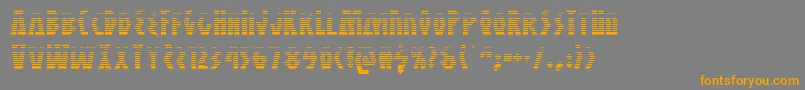 Antikytheragrad Font – Orange Fonts on Gray Background
