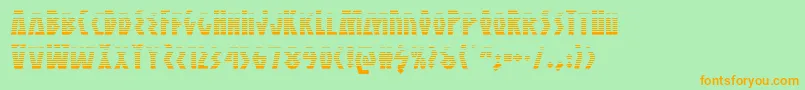 Antikytheragrad Font – Orange Fonts on Green Background