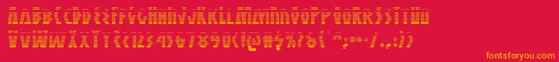 Antikytheragrad Font – Orange Fonts on Red Background