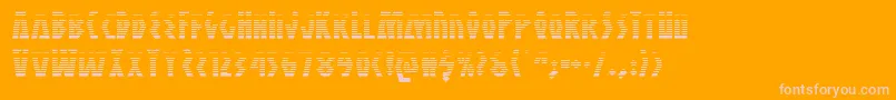 Antikytheragrad Font – Pink Fonts on Orange Background