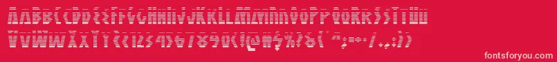 Antikytheragrad Font – Pink Fonts on Red Background