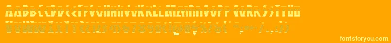 Antikytheragrad Font – Yellow Fonts on Orange Background