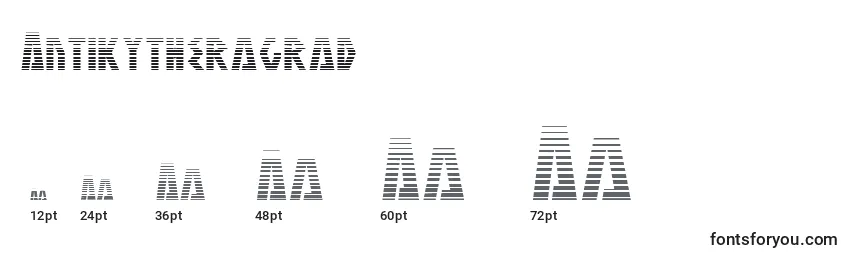 Размеры шрифта Antikytheragrad