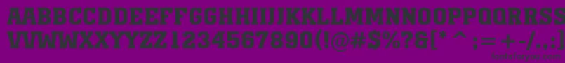 Czcionka AMonumentotitulBold – czarne czcionki na fioletowym tle