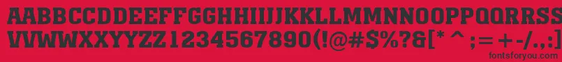 AMonumentotitulBold Font – Black Fonts on Red Background
