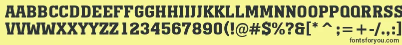 AMonumentotitulBold Font – Black Fonts on Yellow Background