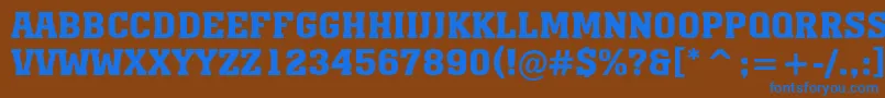 AMonumentotitulBold Font – Blue Fonts on Brown Background