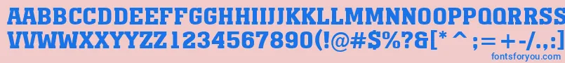 AMonumentotitulBold Font – Blue Fonts on Pink Background