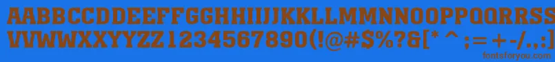 AMonumentotitulBold Font – Brown Fonts on Blue Background
