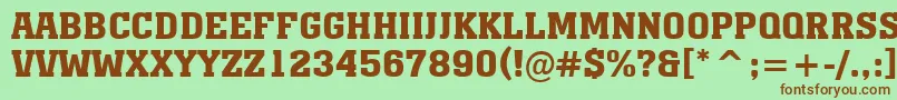 AMonumentotitulBold Font – Brown Fonts on Green Background