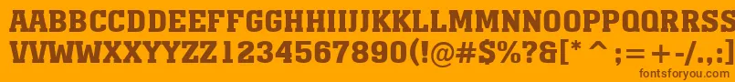 AMonumentotitulBold Font – Brown Fonts on Orange Background